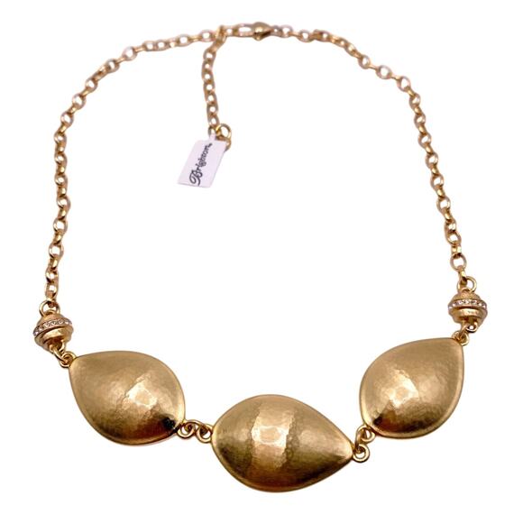 Brighton Gold Tone Necklace with Rhinestones Still With Tags - Picture 4 of 5